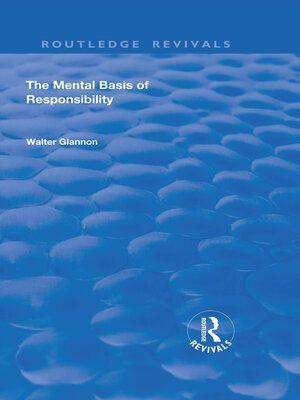 cover image of The Mental Basis of Responsibility
